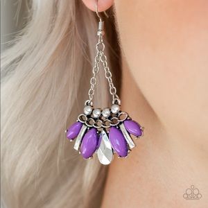 Purple Teardrop Earrings